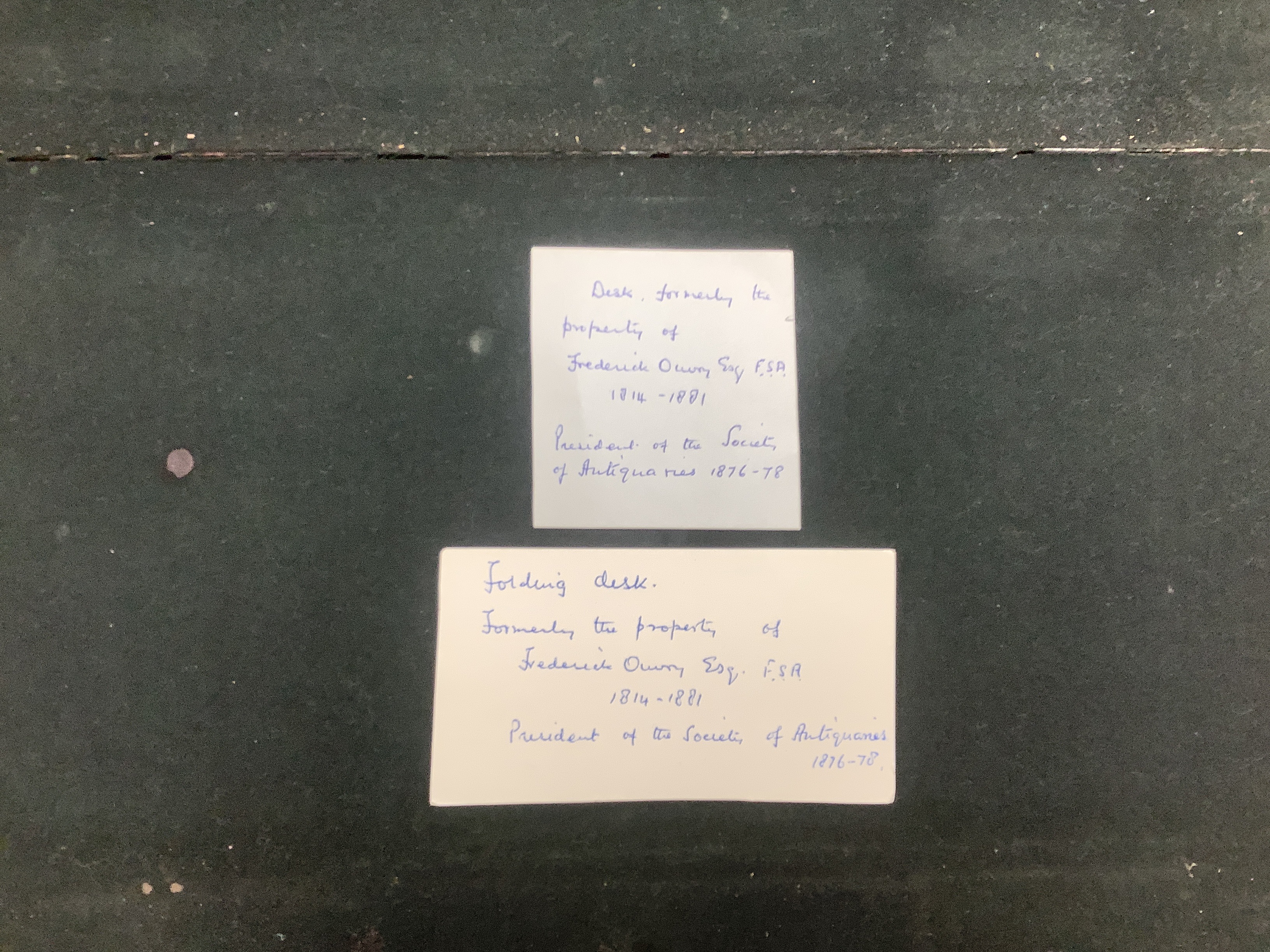 A George III mahogany, ebony and brass-mounted ship's writing box by Wells & Co., screw fixings to each side with original key, 50.5cm x 30cm x 19.5cm